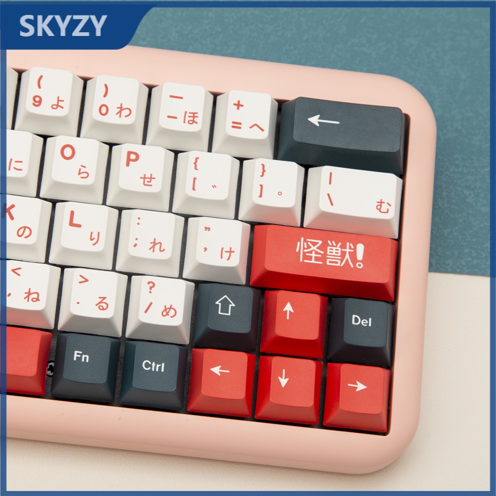 140 Phím Kaiju Keycaps Cherry Profile Anime PBT DYE SUB Bàn phím cơ học Keycap