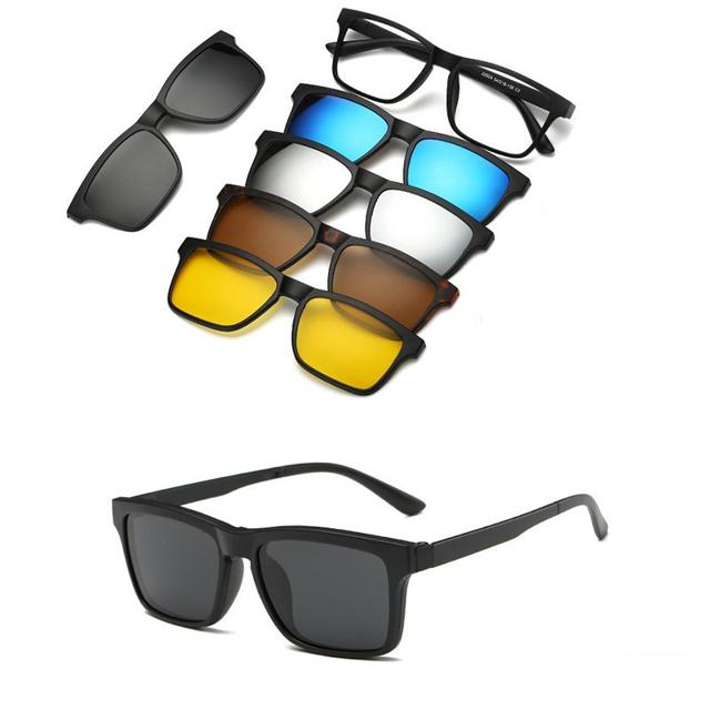 [Mã SKAMSALE07 giảm 10% TỐI ĐA 100K đơn150K] Kính Đa Năng 5 IN 1 Gọng Vuông 2202A Tặng Kèm Túi Da | BigBuy360 - bigbuy360.vn