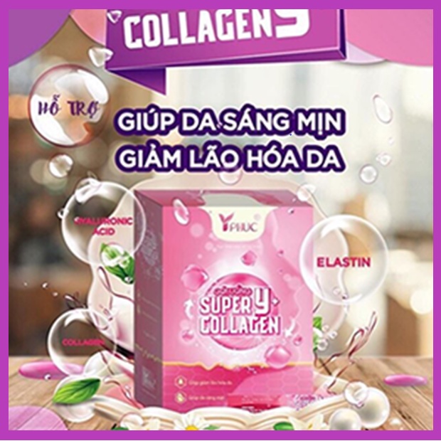 Collagen super Y+, gói uống collagen, giúp da sáng mịn, da đều màu, chống lão hóa da