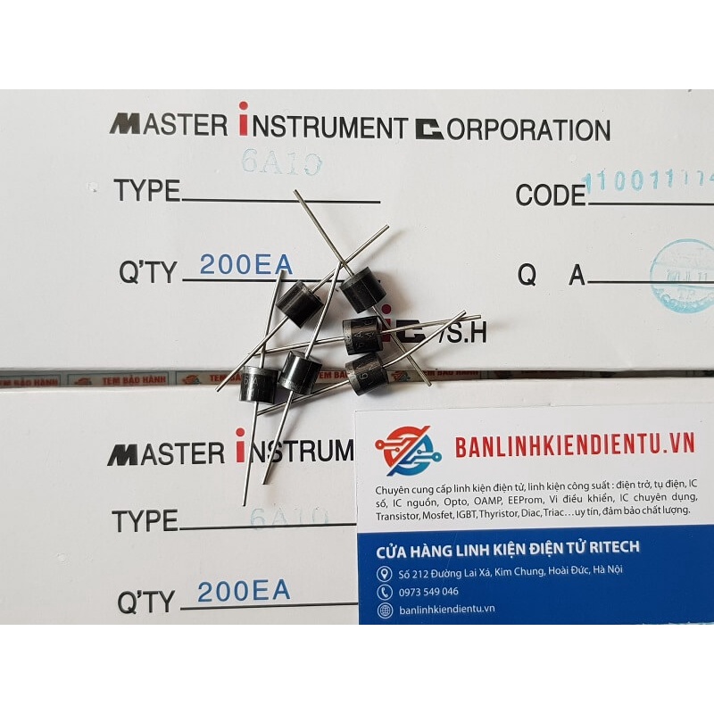 [Combo 10 chiếc] Diode chỉnh lưu 6A10 6A 1000V