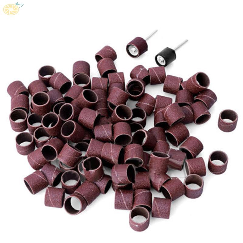 Bộ 100 đầu mài nhám 80 grit kèm 2 trục dành cho máy mài cắt đa năng