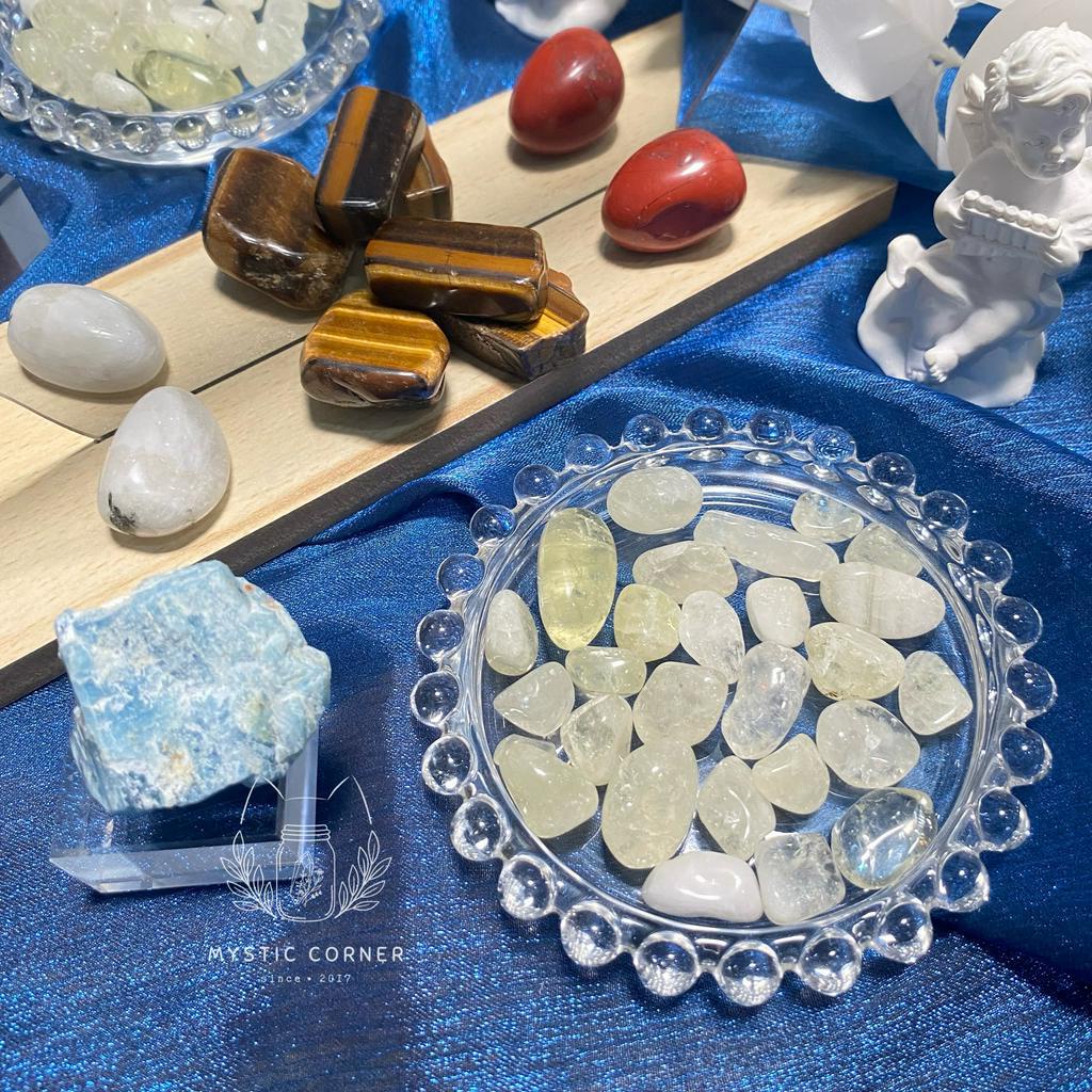 Set đá may mắn cho Song Tử, đá thạch anh, đá thanh tẩy bài Tarot, đá phong thuỷ