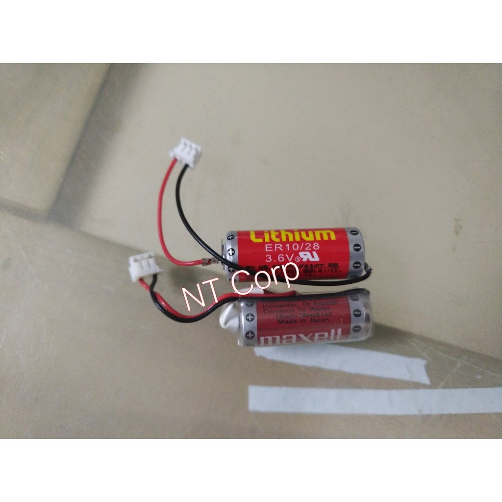 Pin nguồn ER10/28 điện áp 3,6V cho PLC Mitsubishi FX2NC (kích thước pin to hơn pin chuẩn)