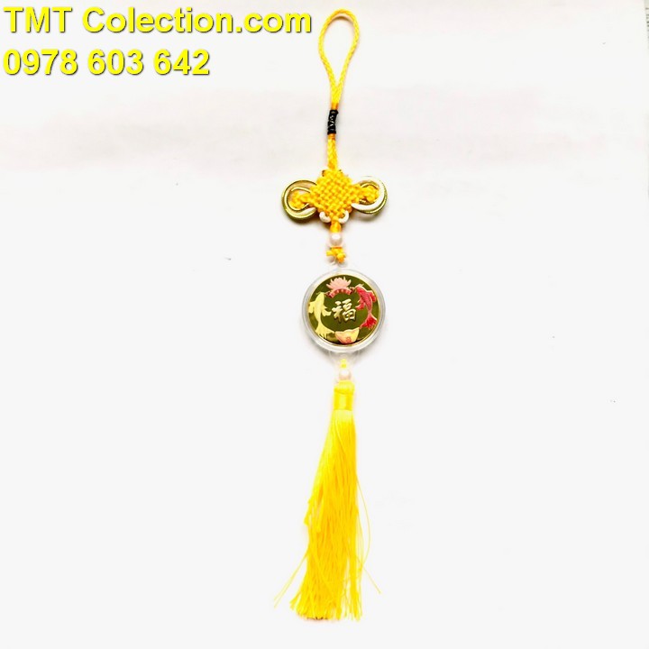Dây treo xu Song Ngư in màu, Treo trong nhà, nơi làm việc, trên xe Ôtô-TMT Collection - SP005275