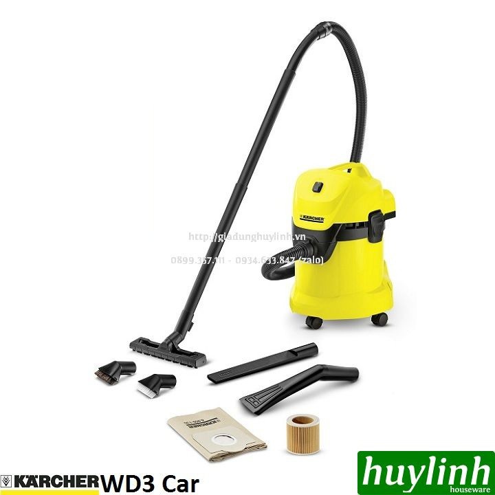 [Mã ELHAMS5 giảm 6% đơn 300K] Máy hút bụi khô và ướt Karcher WD3 Car *EU - Made in Romania (Châu Âu)