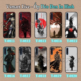Ốp lưng Vsmart Live dẻo đen in hình Võ Sĩ Samurai