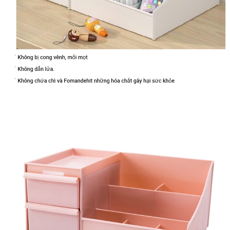 Kệ Đựng Mỹ Phẩm Có 2 Ngăn Kéo Bền Đẹp