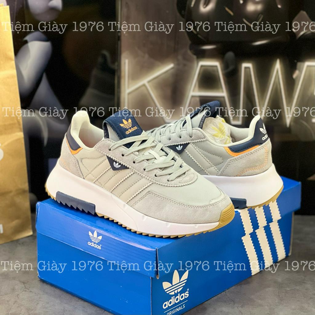 Giày Thể Thao Chạy Bộ Adida.as Retropy F2 Grey Navy Das F2 Xám Gót Xanh Than