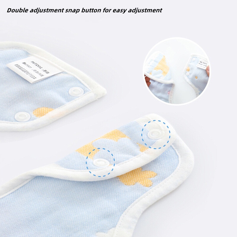 Yếm Ăn cotton Mềm Mại Thoáng Khí Thân Thiện Với Da In Hình Đám Mây Dễ Thương Thời Trang 2022 Cho Bé