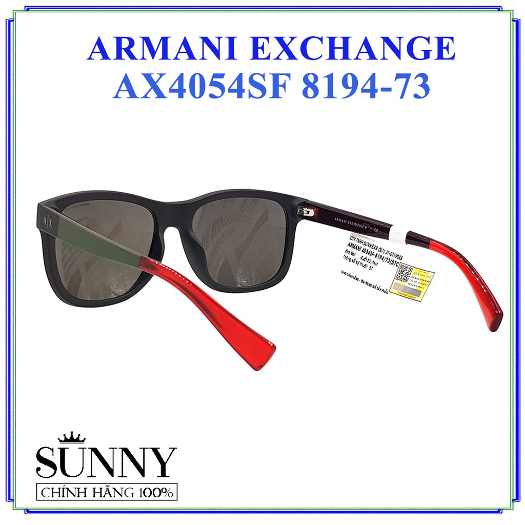 Kính mát Armani Exchange AX4054SF 8194-73 chính hãng Italy, bảo hành toàn quốc