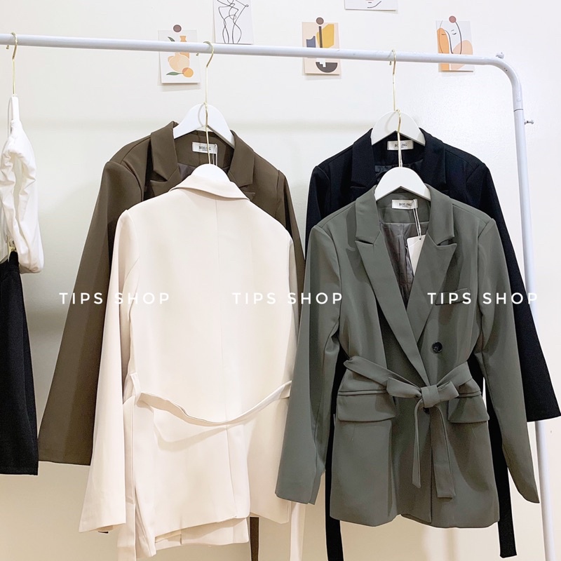 Áo blazer Hàn Quốc kèm đai 6990