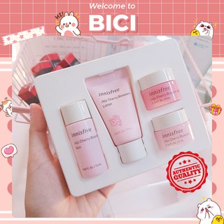 Set Dưỡng Da 4 món Innisfree Jeju Cherry Blossom Trial Kit 4items