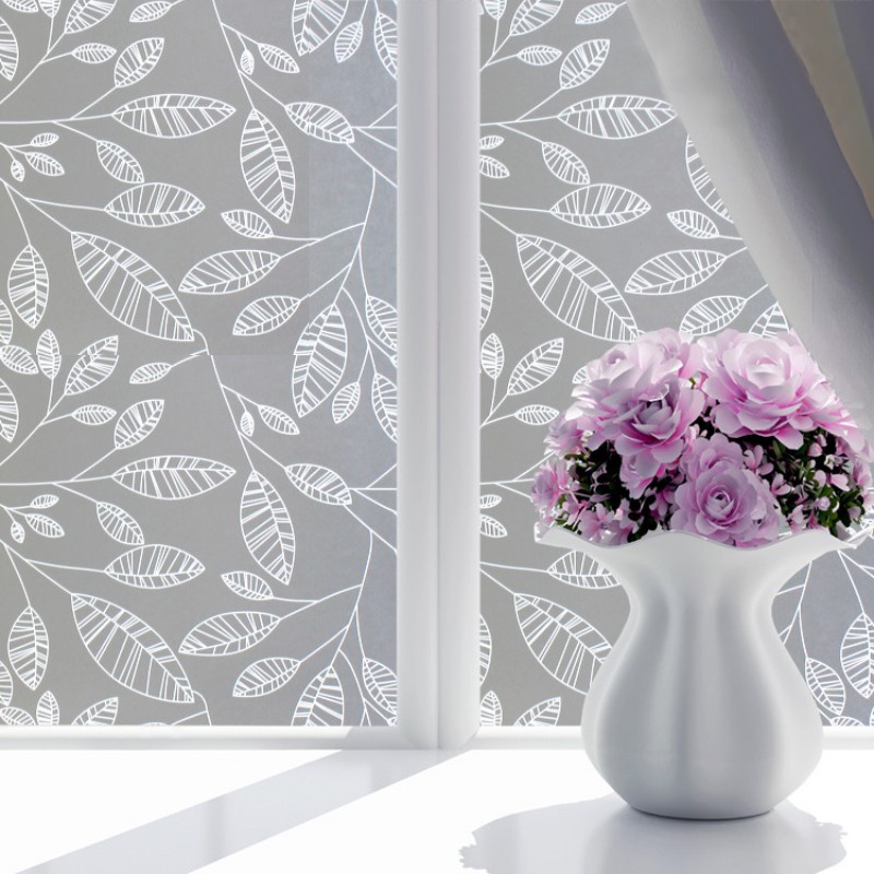 Miếng dán cửa kính mờ bằng PVC chống nước 45x100cm tùy chọn họa tiết