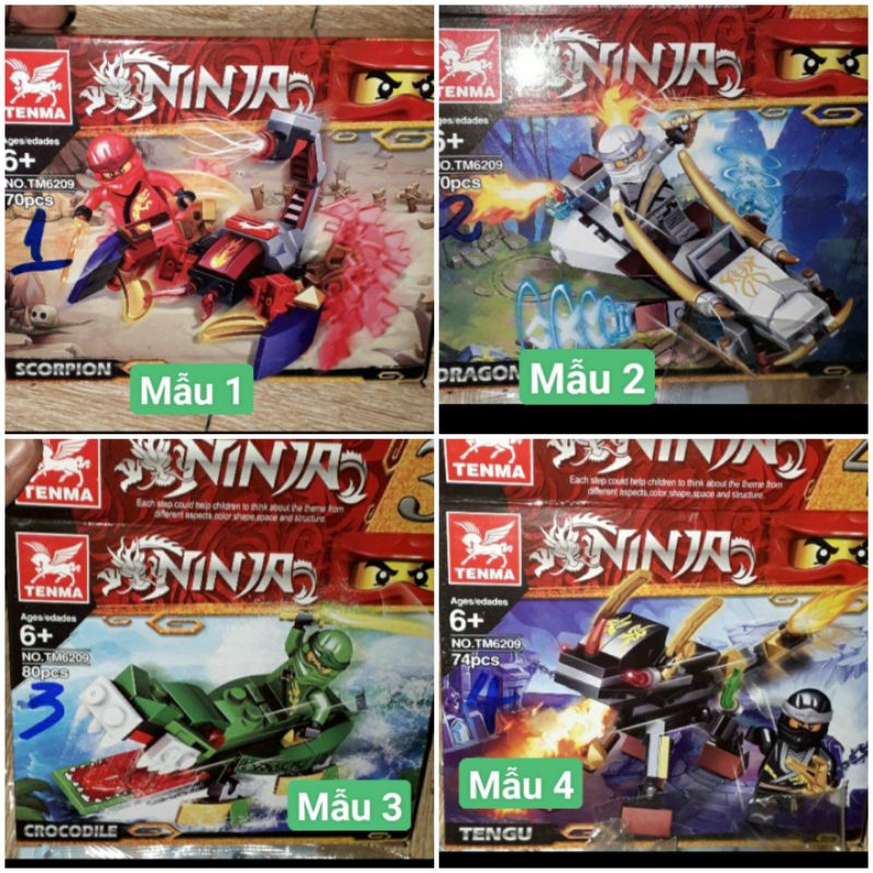 Lắp ráp 1 hộp LegoNinja quái thú TM6209 có nhiều chi tiết bằng nhựa ABS
