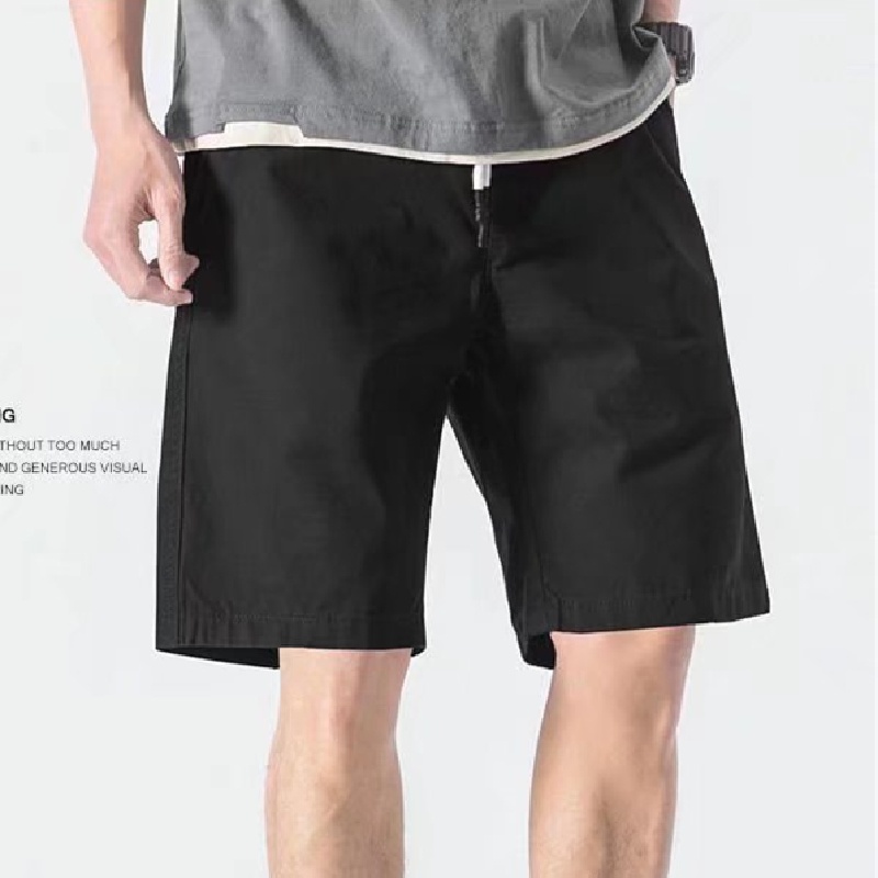 Quần Short Kaki Ống Rộng Lưng Thun Thời Trang Mùa Hè Dành Cho Nam