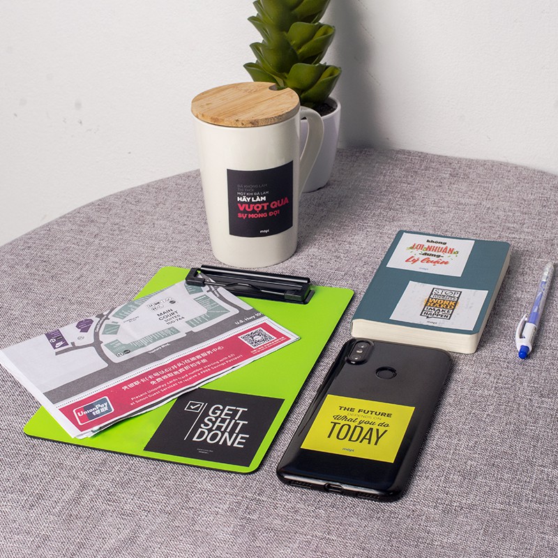 Bộ Sticker Câu Nói Động Lực Văn Phòng Mopi - Thiết Kế Theo Mẫu Tranh Treo Tường Mopi - 20 Mẫu Ngẫu Nhiên