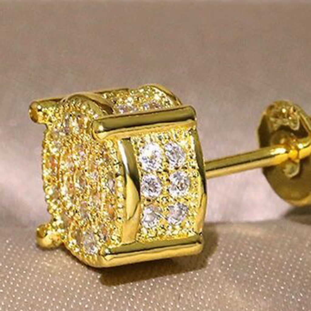 Bông Tai Dáng Dài Đính Đá Lấp Lánh Thời Trang Cho Nữ