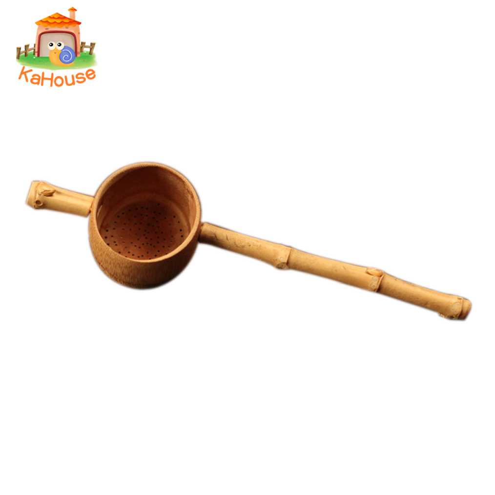 [whsmell]Scoop Bamboo Loose Tea Leaf Strainer Herbal Spice Infuser Diffuser Cup Spoon 5 Size