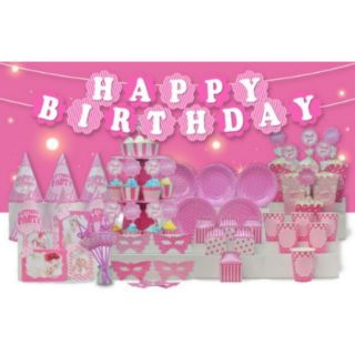 (MEGA) Set sinh nhật MÀU HỒNG trơn