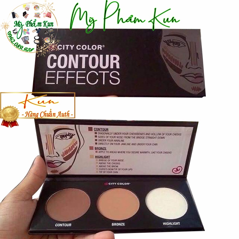 Bảng Phấn Tạo Khối Và Highlight City Color Contour Palette