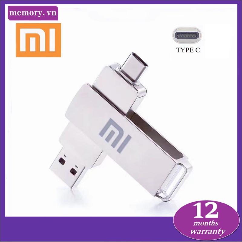 Usb OTG XIAOMI OTG 2TB 1TB 512G 256GB 128G 64G 32G 16G 8G type-c Bằng Kim Loại