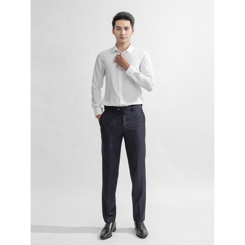 Áo sơ mi nam dài tay màu trắng WHITE LOTUS ARISTINO chất liệu cao cấp | BigBuy360 - bigbuy360.vn