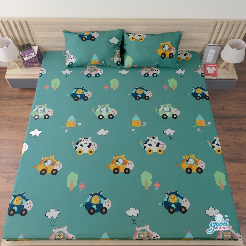 Ga chống thấm cotton Goodmama, Drap giường cao cấp cho bé nằm trực tiếp, không nóng bí, kháng khuẩn tự nhiên | BigBuy360 - bigbuy360.vn