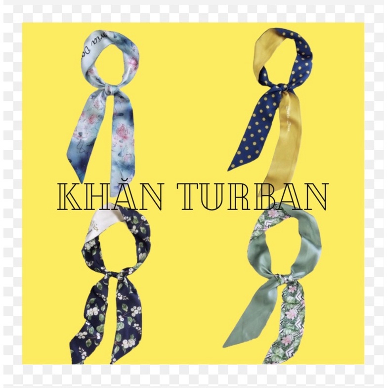 KHĂN CHOÀNG CỔ THANH LỊCH HOẠ TIẾT HOA DỄ THƯƠNG size 6x125cm