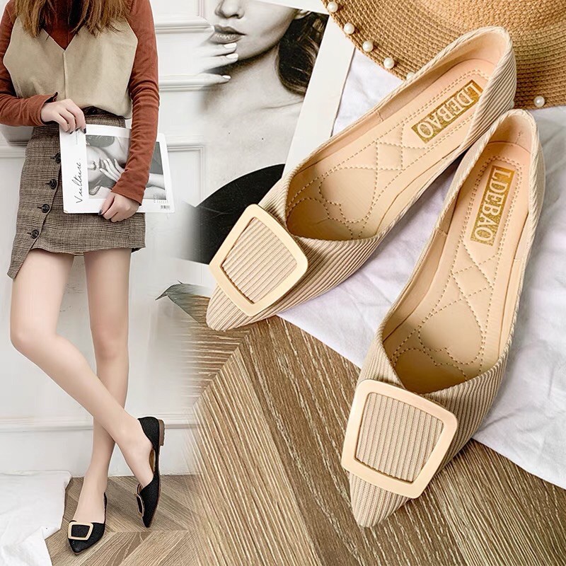 D249- giày bệt nữ mũi nhọn, giày búp bê đế thấp hàng quảng châu | BigBuy360 - bigbuy360.vn