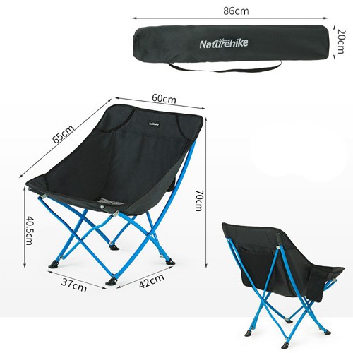 Ghế Camping YL04 Folding Chair NatureHike - Ghế Xếp Dã Ngoại Di Động Cực Bền, Có Túi Đựng, Nhiều Màu - Bảo Hành 3 Tháng