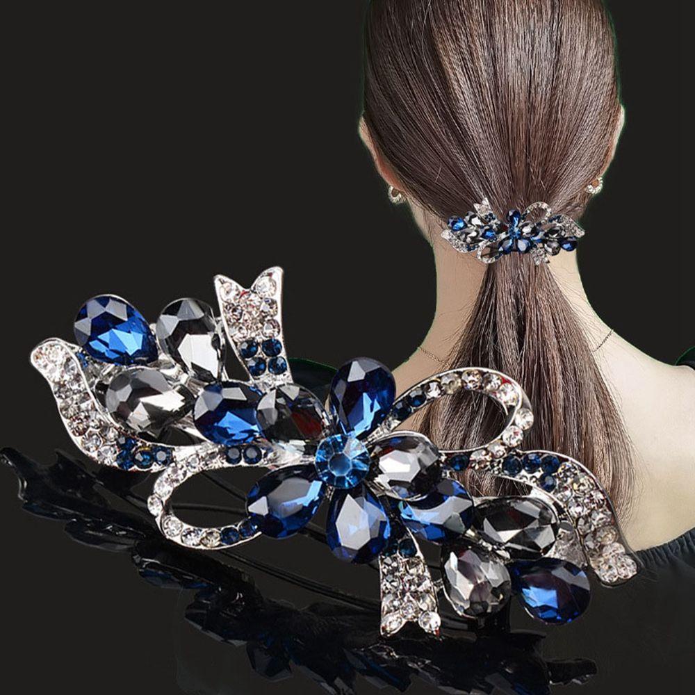 Kẹp Tóc Càng Cua Bằng Hợp Kim Hình Hoa Phong Cách Hàn Quốc Retro Dễ Phối Đồ Dành Cho Nữ