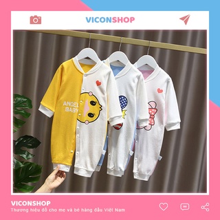 Quần Áo Trẻ Em Dáng Áo Liền Quần Sơ Sinh, Bộ Body Hình Thú Dài Tay Cho Bé Trai Bé Gái - [BDD13]