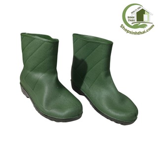 Ủng đi mưa - làm vườn - ủng boot bảo hộ lao động - màu xanh lá