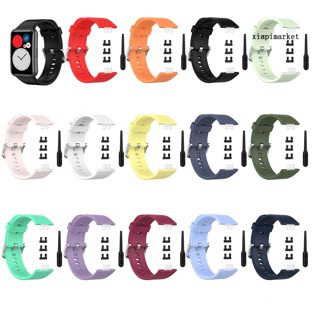 1 Bộ Dây Đeo Silicone Cho Đồng Hồ Thông Minh Huawei Watch Fit (Ia-B09 / Ia-B19)