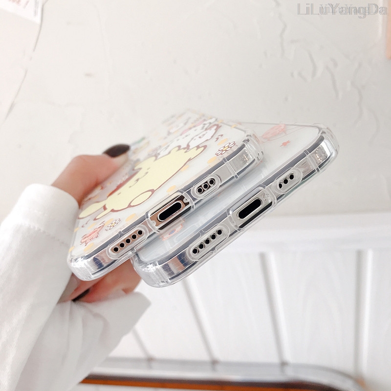 Cartoon pompompurin cinnamoroll dog phone case cho iphone 11 12 13 14 pro max vỏ bọc điện thoại mềm