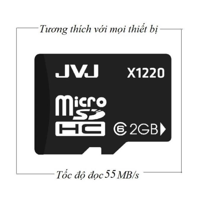 Thẻ nhớ 2G JVJ C10 microSDHC - chính hãng, BH 5 năm, 1 đổi 1, điện thoại android, camera | BigBuy360 - bigbuy360.vn