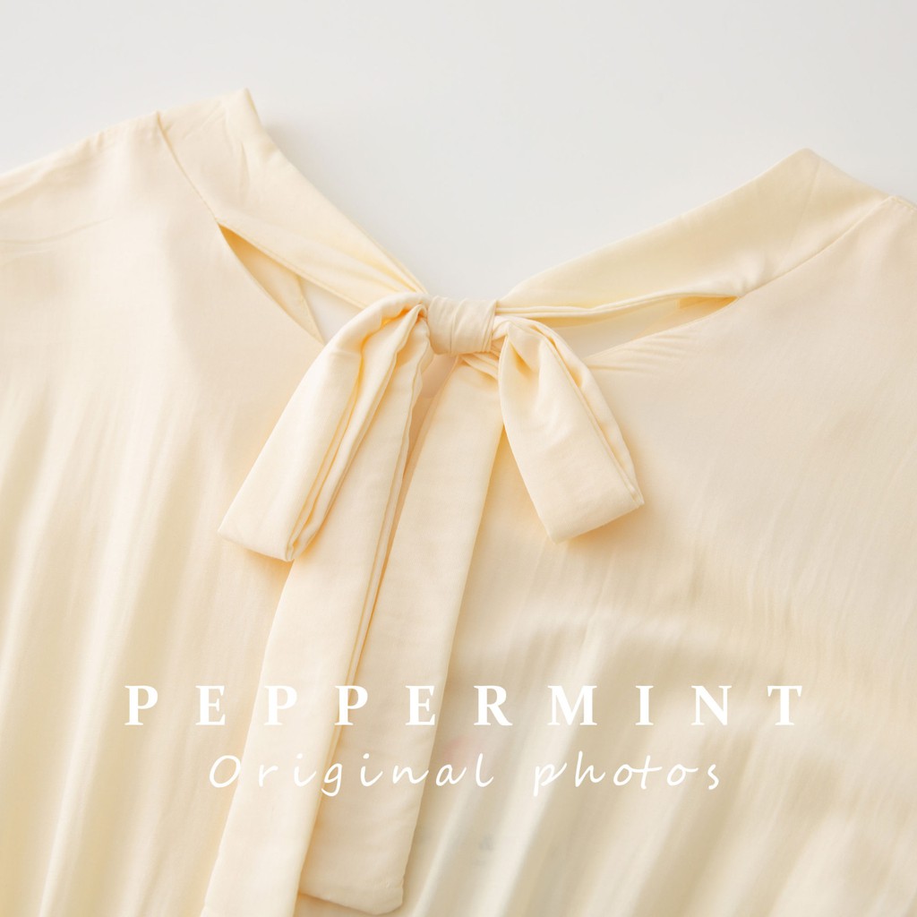 Đầm Nữ Tay Dài Cổ Chữ V Màu Trơn Phong Cách Hàn Quốc 42298