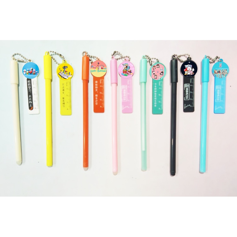 Bút bangtan kèm dây treo BMCI2 bút army dễ thương thần tượng idol hoạt hình