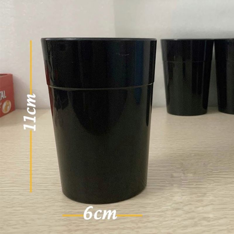 Cốc uống nước phíp đen Việt Nhật 330ml