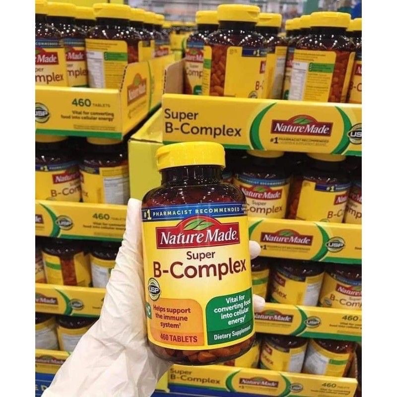 Viên uống bổ sung Vitamin B Nature Made Super B Complex của Mỹ