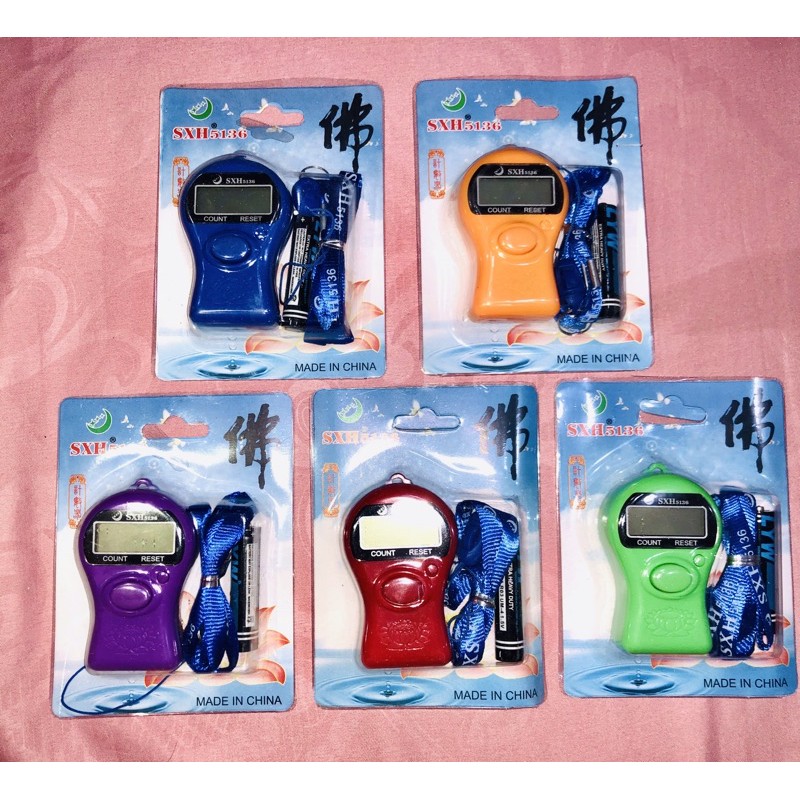 Máy Đếm Số Niệm Phật Có Dây Đeo Cổ - Pin AAA