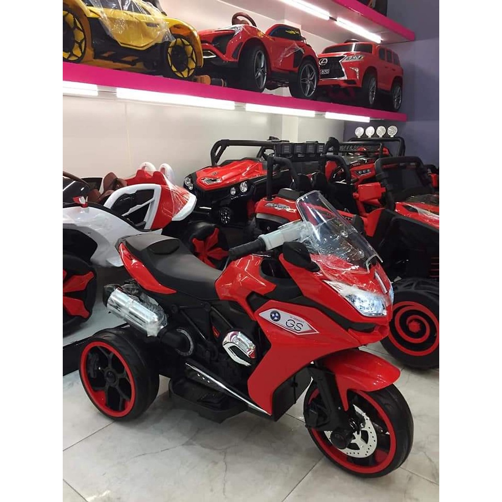Xe máy điện thể thao cao cấp NEL 1200GS, Mẫu xe điện trẻ em chân ga - 2 động cơ khỏe