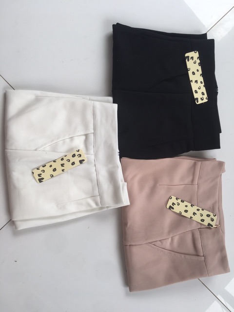 Quần baggy nữ xẻ tà chất liệu tuyết mưa cao cấp
