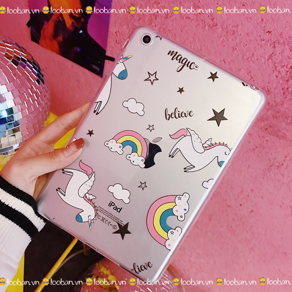 For iPad Air 2 Mini 2 3 4 5 iPad 6 Pro 11 Air3/Pro 10.5 Case CuteRainbow unicorn Clear Cover | BigBuy360 - bigbuy360.vn