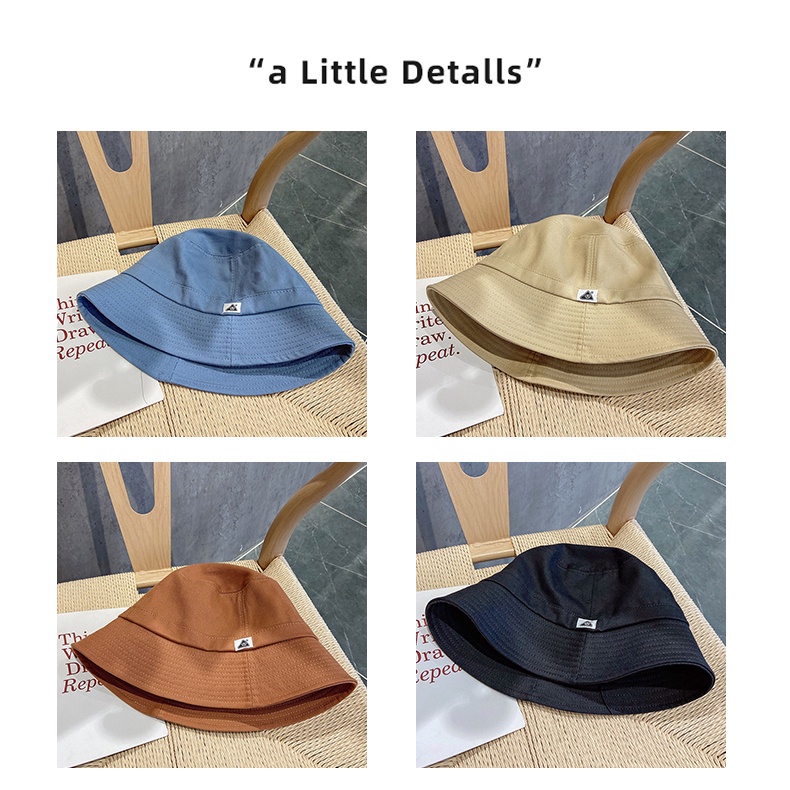 Nón Bucket Màu Đen Chống Nắng Phong Cách Hàn Quốc Cho Nữ