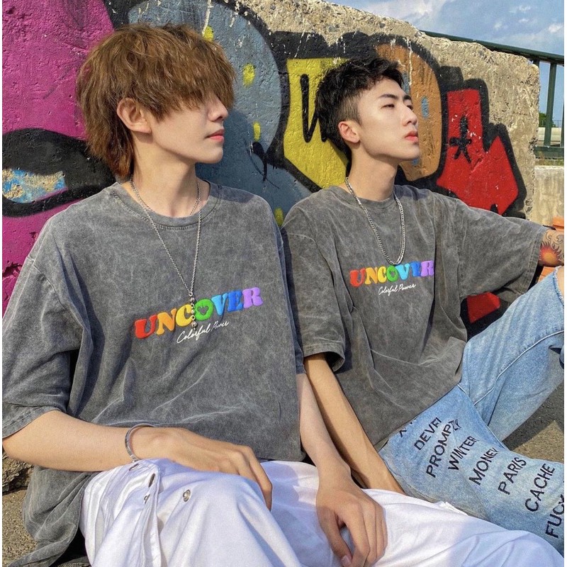 Áo Thun Uncover Basic COLORFUL POWER TEE Wash full tag cao cấp