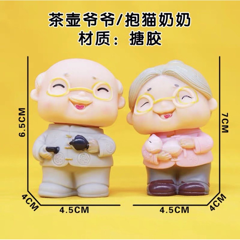 Búp Bê Trang Trí Bánh Kem Hình Ông Bà