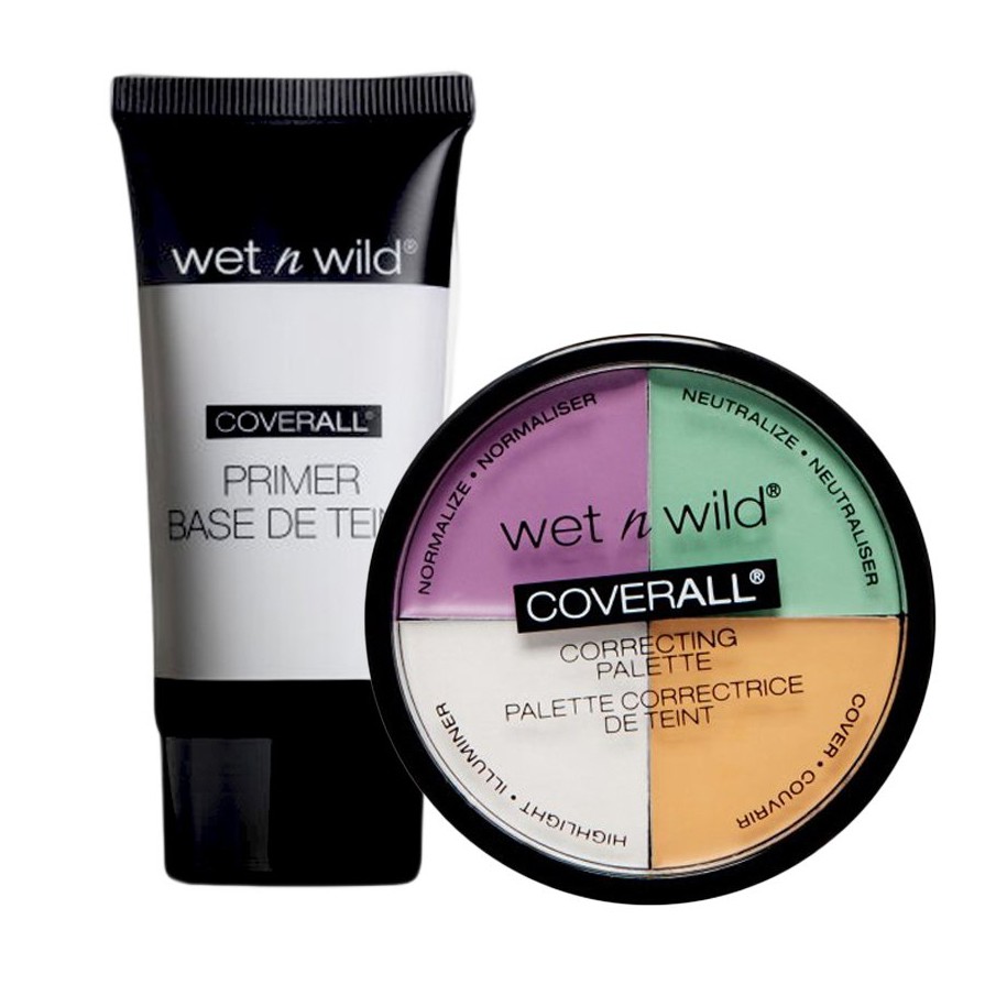 [Chính Hãng] Set Kem Lót Và Che Khuyết Điểm WET N WILD Coverall Prep & Prime Primer Correcting Palette Concealer