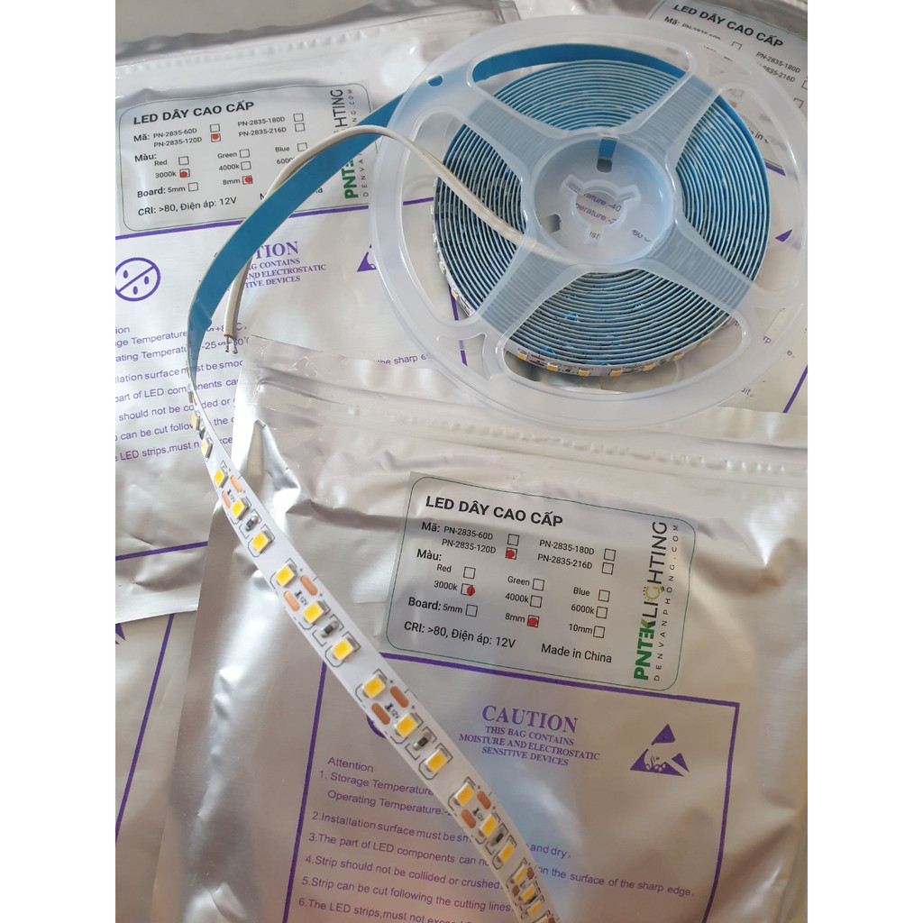 1 Cuộn 10m Đèn led dây dán 12V DC 120 SMD 2835