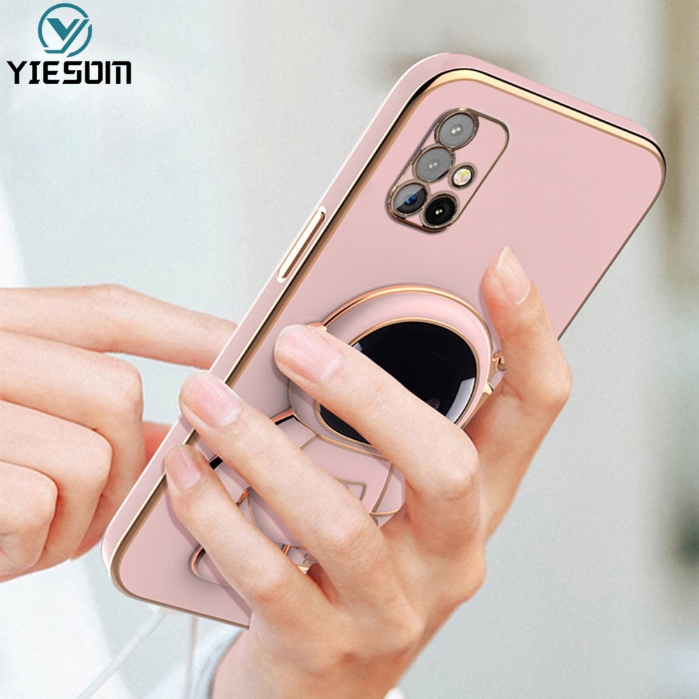 Ốp Điện Thoại Silicon Dẻo Mặt Vuông Có Giá Đỡ Cho Samsung Galaxy A10S A20S A10 M10 A20 A30 A50 A50S A30S A70 A70S A7 2018 A750